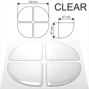 Clear Car Door Protector Sticker Domed Angle Corner Bumper Guard Anti Collision
