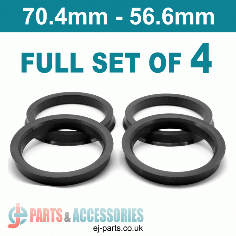 Spigot Rings / 70.4mm - 56.6mm FULL SET OF (4) FOUR RINGS
