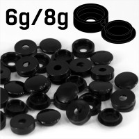 Black Hinged Plastic Screw Cover Caps (Small, 6/8g) 5 PACK SIZES