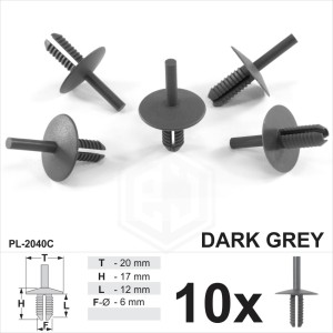 for BMW Bumper Dark Grey Plastic Trim Clips Rivets Shields Covers Trims Car