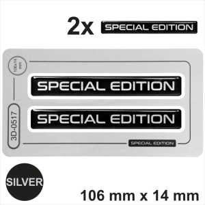 2x Special Edition 3D Domed Stickers Gel Decal High Gloss Badge Emblem Car Moto
