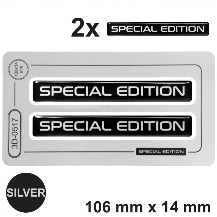 2x Special Edition 3D Domed Stickers Gel Decal High Gloss Badge Emblem Car Moto