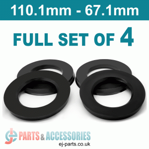 Spigot Rings / 110.1mm - 67.1mm FULL SET OF (4) FOUR RINGS Spigot Rings / 110.1mm - 67.1mm FULL SET OF (4) FOUR RINGS Hub Centric Rings  Alloy Wheels Spigot Rings (Centre Rings)