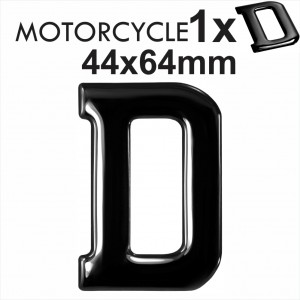 Letter D 3D Gel MOTORCYCLE MOTORBIKE BIKE number plates Black Domed Resin Making DIY Registration UK REG 