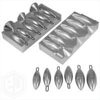 Details about   DIY Fishing Mould CNC Aluminium Long Cast Carp System Lead Weights 5in1 mold 