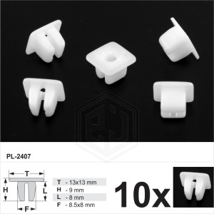 Screw Grommets Insert Expanding Nuts Lock Clips Fits into 8mm Square Hole