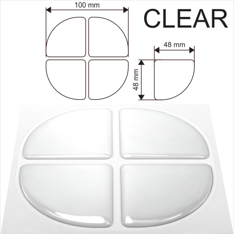 Clear Sticker Domed Car Door Angle Corner Bumper Protector Guard Anti Collision