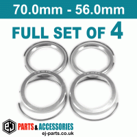 BBS Spigot Rings / 70.0mm - 56.0mm FULL SET OF (4) FOUR RINGS