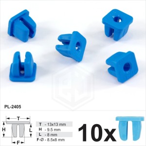 Universal Screw Grommet Nut Dashboard Headlight Grille Fixing Expanding Blue