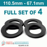 Spigot Rings / 110.5mm - 67.1mm FULL SET OF (4) FOUR RINGS