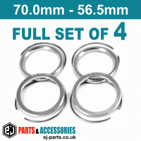 BBS Spigot Rings / 70.0mm - 56.5mm FULL SET OF (4) FOUR RINGS