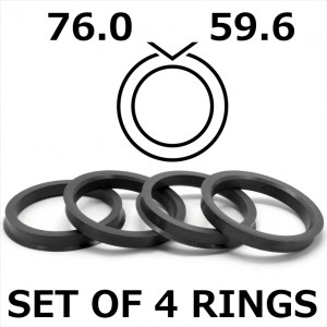Spigot Rings / 76.0mm - 59.6mm FULL SET OF (4) FOUR RINGS
