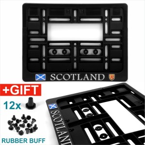 Square trailer number plate holder surround 4x4 van caravan 11x8 Chrome SCOTLAND