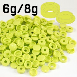 Salad Lime Green Hinged Plastic Screw Cover Caps (Small, 6/8g) 4 PACK SIZES