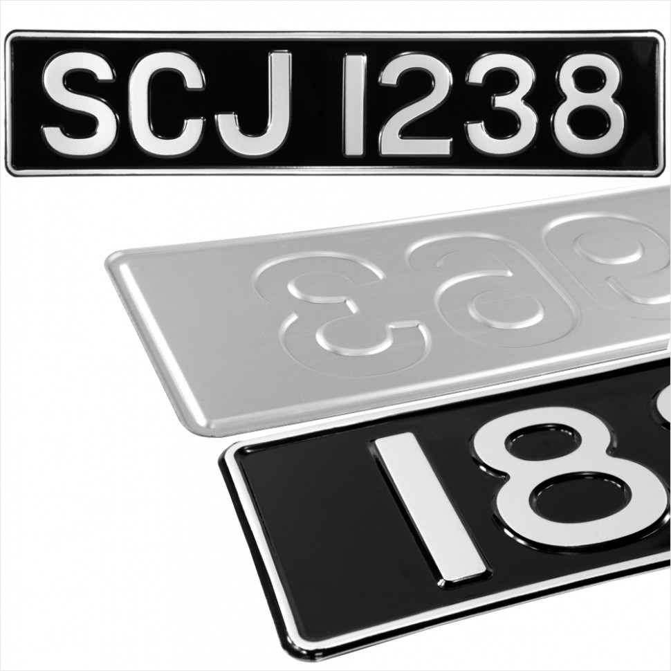 thumbnail image 2 of Vintage Black Aluminum Rear License Plate Holder | Pre-1999 Classic Car Tag Frame 2 of 4