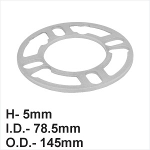 Universal Aluminium Wheel Spacers Shims 5mm 4 Or 5 Stud Pattern Adaptor