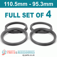 Spigot Rings / 110.5mm - 95.3mm FULL SET OF (4) FOUR RINGS