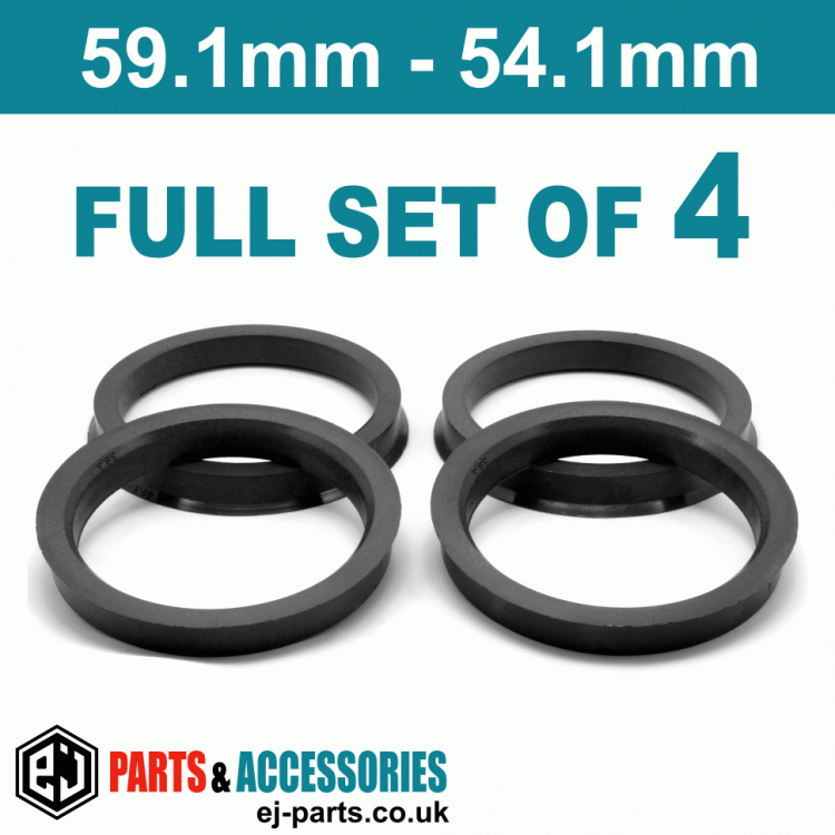 Spigot Rings / 59.1mm - 54.1mm FULL SET OF (4) FOUR RINGS