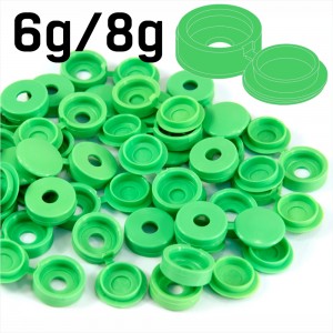 Grass Green Hinged Plastic Screw Cover Caps (Small, 6/8g) 4 PACK SIZES