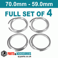 BBS Spigot Rings / 70.0mm - 59.0mm FULL SET OF (4) FOUR RINGS