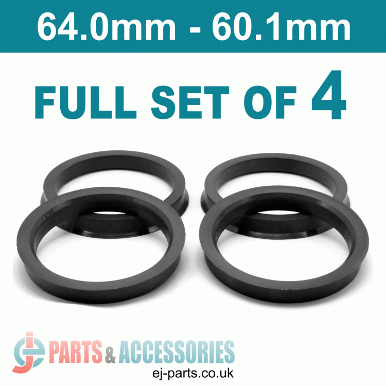 Spigot Rings / 64.0mm - 60.1mm FULL SET OF (4) FOUR RINGS