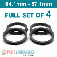 Spigot Rings / 64.1mm - 57.1mm FULL SET OF (4) FOUR RINGS
