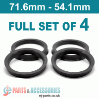 Spigot Rings / 71.6mm - 54.1mm FULL SET OF (4) FOUR RINGS