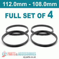Spigot Rings / 112.0mm - 108.0mm FULL SET OF (4) FOUR RINGS