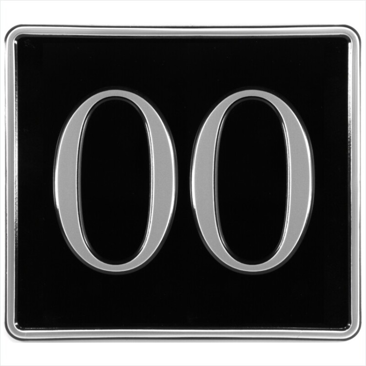 8x7 Black & Silver Pressed Metal Doors Garages House & Gate Numbers Plates 01-99