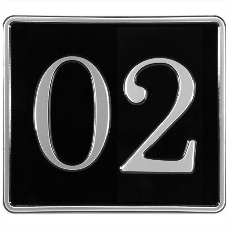 8x7 Black & Silver Pressed Metal Doors Garages House & Gate Numbers Plates 01-99
