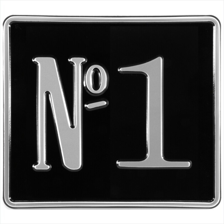 8x7 Black & Silver Pressed Metal Doors Garages House & Gate Numbers Plates 01-99