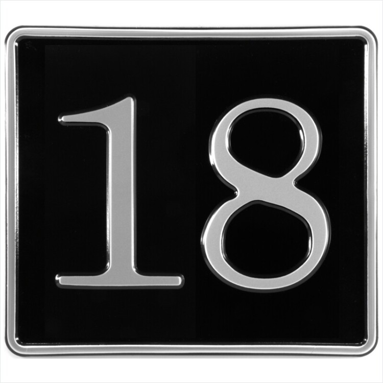 8x7 Black & Silver Pressed Metal Doors Garages House & Gate Numbers Plates 01-99