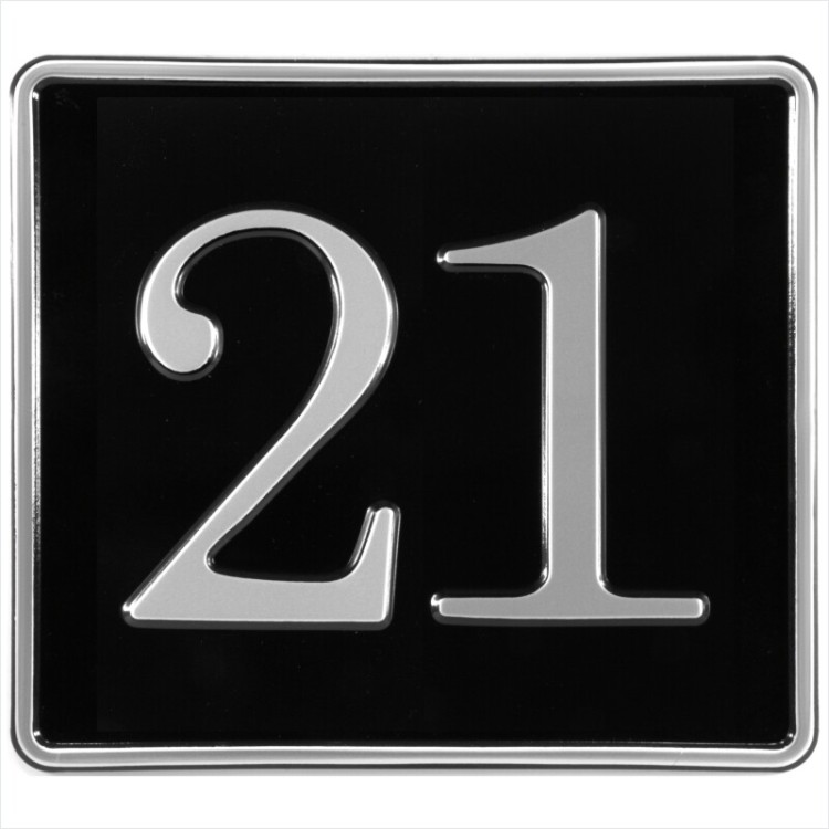 8x7 Black & Silver Pressed Metal Doors Garages House & Gate Numbers Plates 01-99