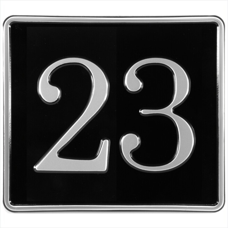 8x7 Black & Silver Pressed Metal Doors Garages House & Gate Numbers Plates 01-99