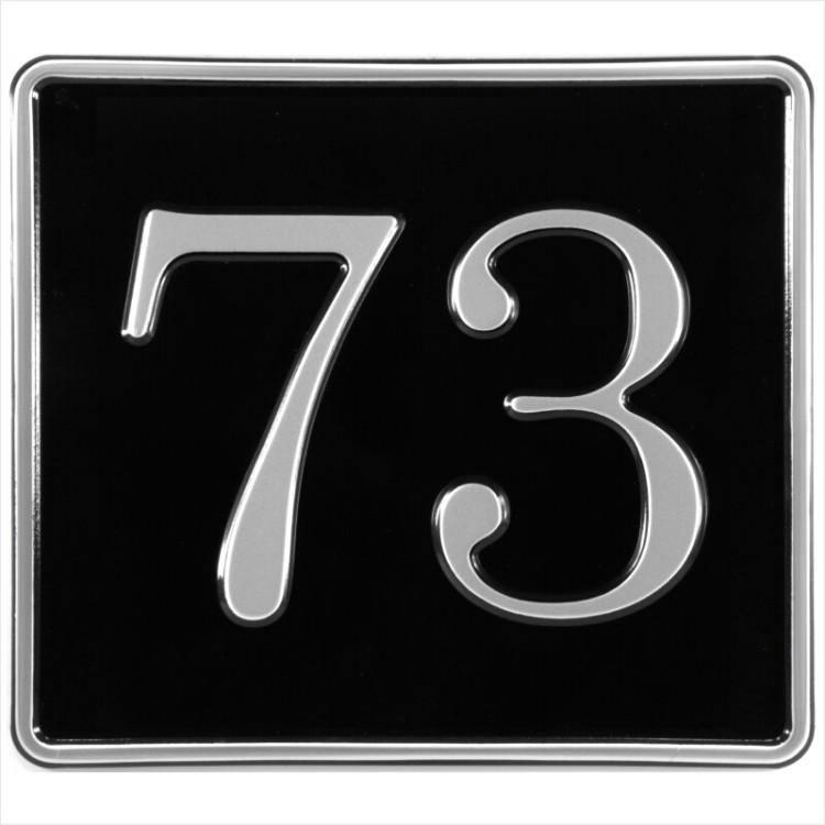 8x7 Black & Silver Pressed Metal Doors Garages House & Gate Numbers Plates 01-99