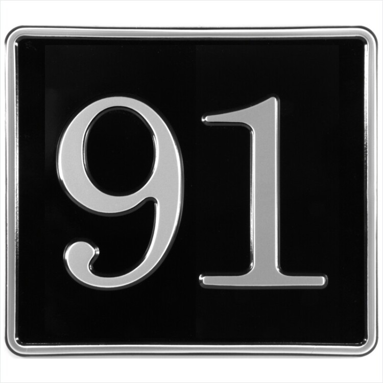 8x7 Black & Silver Pressed Metal Doors Garages House & Gate Numbers Plates 01-99
