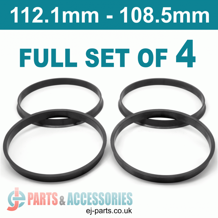Spigot Rings / 112.1mm - 108.5mm FULL SET OF (4) FOUR RINGS