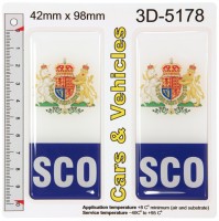 Scotland Coat of Arms Number Plate Decals 