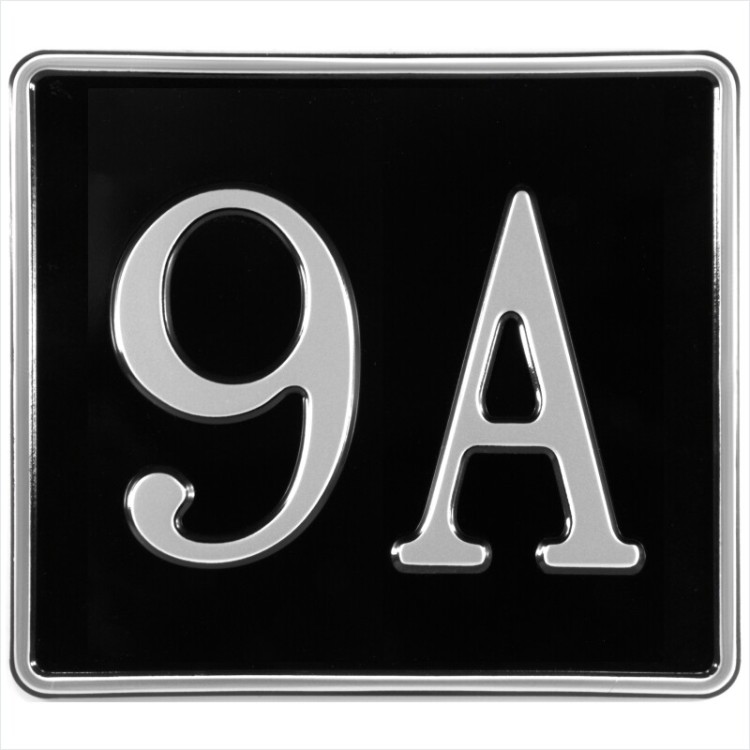 8x7 Black & Silver Pressed Metal Doors Garages Sheds House & Gate Numbers Plates