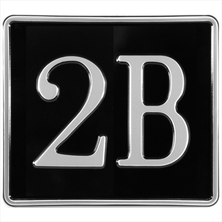 8x7 Black & Silver Pressed Metal Doors Garages Sheds House & Gate Numbers Plates