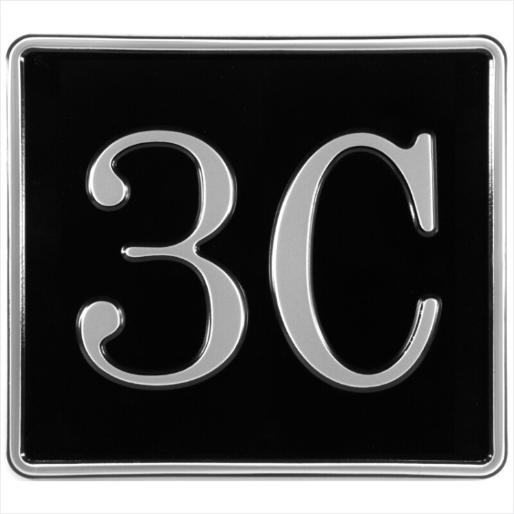 8x7 Black & Silver Pressed Metal Doors Garages Sheds House & Gate Numbers Plates