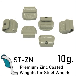 10 g. Premium Coated Zinc Balancing Wheel Weights Clip-On Steel Wheels Rims