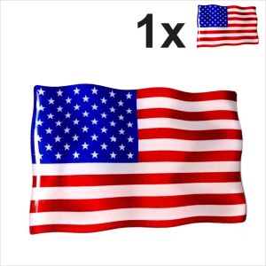 USA United States US waving flag America 3D Domed Gel STICKER Resin Decal Badge