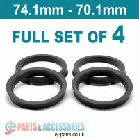 Spigot Rings / 74.1mm - 70.1mm FULL SET OF (4) FOUR RINGS