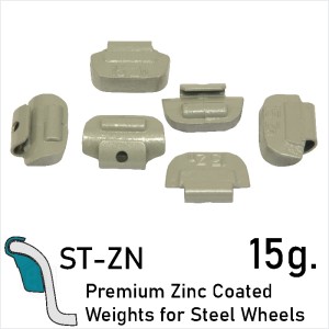 15 g. Premium Coated Zinc Balancing Wheel Weights Clip-On Steel Wheels Rims 