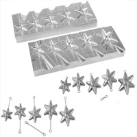 DIY Sea Fishing Lead Weights Mould CNC Aluminium star 5 in 1 mold 1oz to 3oz