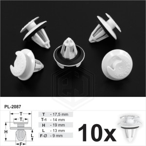 Car Door Card Trim Clips Panel Fastener With Seal Gasket Fits: Mercedes Benz