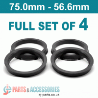 Spigot Rings / 75.0mm - 56.6mm FULL SET OF (4) FOUR RINGS