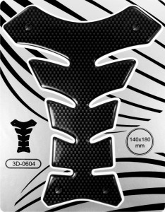 Motorcycle Motorbike Tank Pad Sticker Protector Scratch Black Carbon Fiber Type
