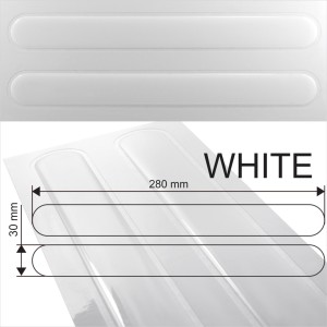 White Sticker Domed Car Corner Body Bumper Protector Strip Anti Scratch Guard